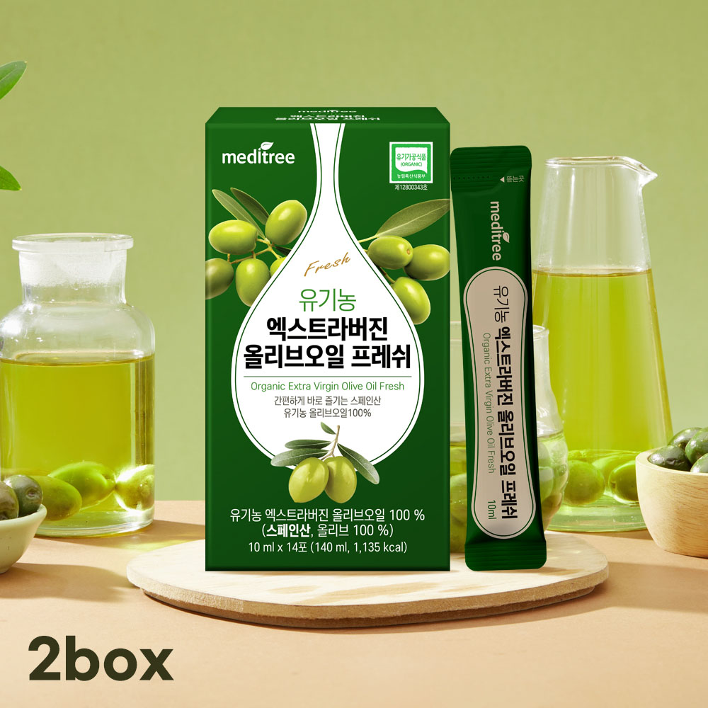 메디트리 유기농 엑스트라버진 올리브오일 프레쉬 10ml _ 14포 X 2박스