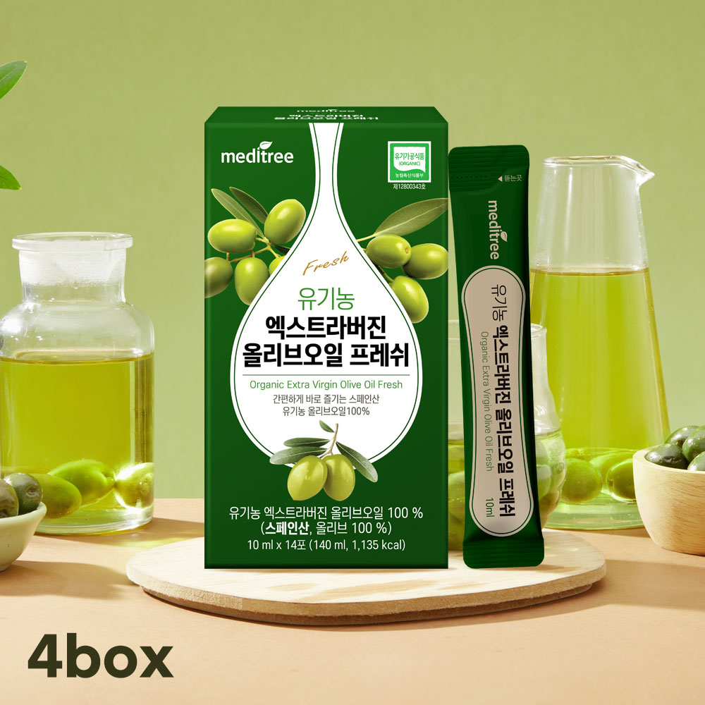메디트리 유기농 엑스트라버진 올리브오일 프레쉬 10ml _ 14포 X 4박스