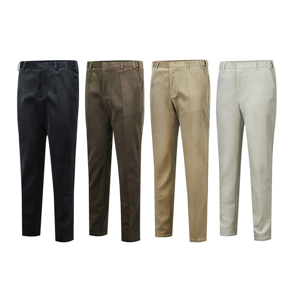 인테로 골프웨어 남성 겨울 부드러운 스판 코듀로이 골덴기모바지 _ XWMS