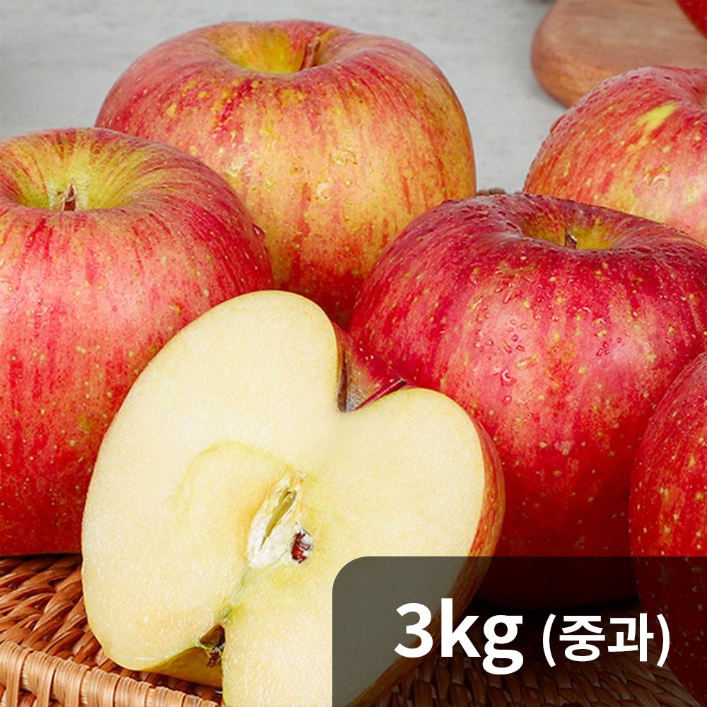 [청년농가] 경북 고당도 가정용 A급 부사 사과 3kg 중과(10-14과)