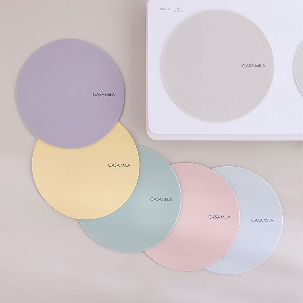 까사밀라 파스텔 원형 인덕션 매트 소