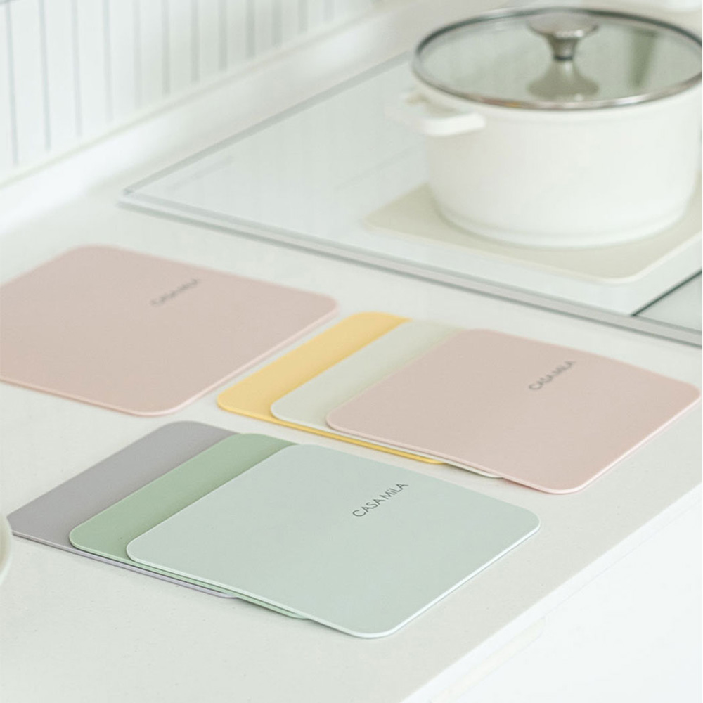 까사밀라 파스텔 사각 인덕션 매트 소