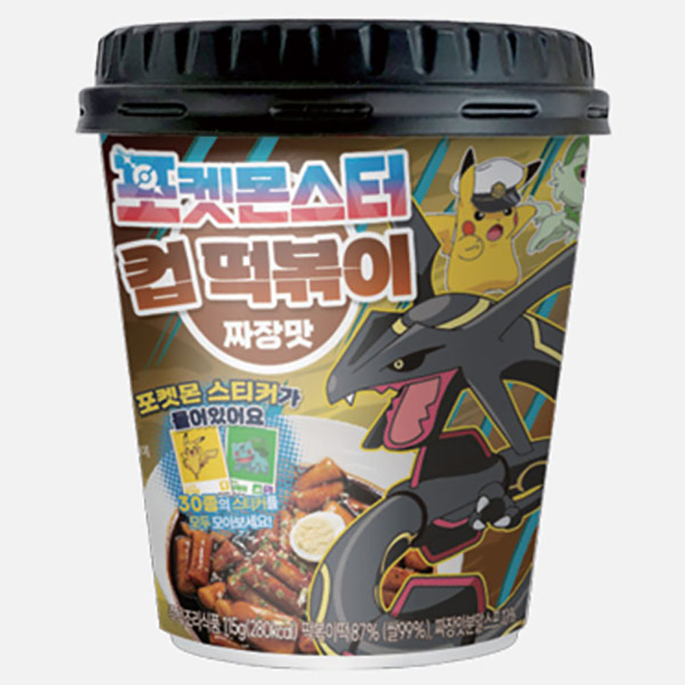 포켓몬스터 컵떡볶이 짜장맛 115g x8ea