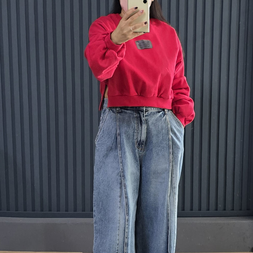 더룩 기모 맨투맨