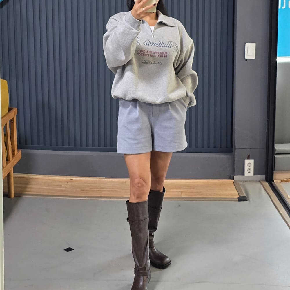 더룩 기모 숏팬츠