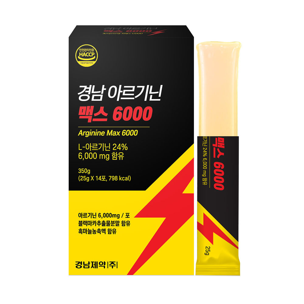 경남제약 아르기닌 맥스 6000 25g×14포 (쇼핑백 포함)
