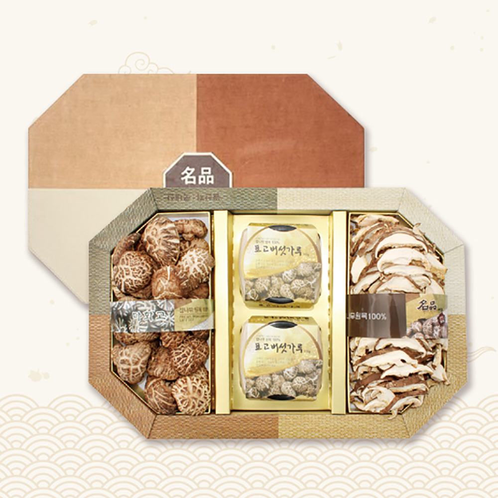 [브라이트데이] 팔각 국내산 표고 분말 선물세트(분말100g x 2ea + 다화고130g + 표고채80g) 26s_ie_01