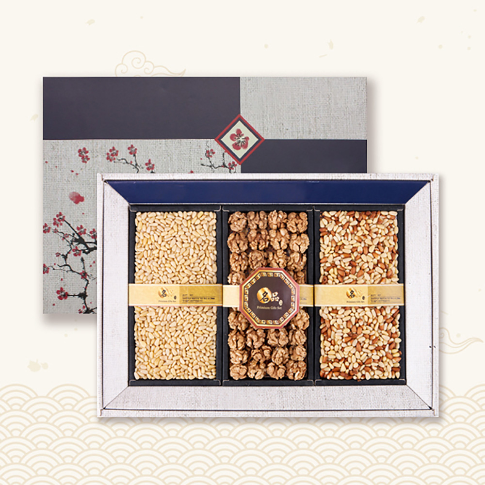 [브라이트데이] 사각 국내산 견과 선물세트(통호두180g + 백잣150g + 황잣150g) 26s_ie_09