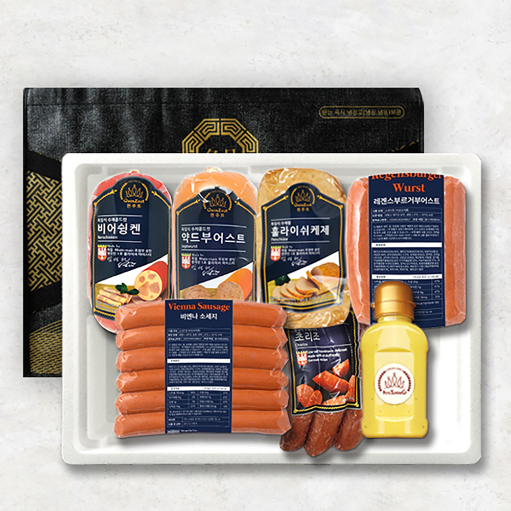 [브라이트데이 X 퀸주트] 독일스타일 프리미엄 수제햄 선물세트 6호(소스 증정) 26s_sb_06