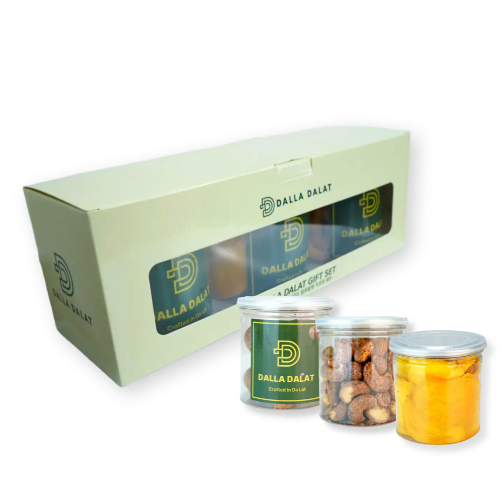 [달라달랏] 달랏메이드 건망고 견과류 3종세트(캔건망고 200g + 마카다미아 200g + 구운캐슈넛 200g)