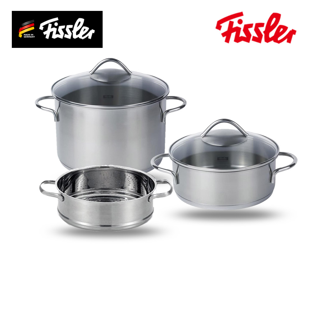 [Fissler] 휘슬러 프리미엄 GL라인 3종냄비 세트(미켈란젤로 찜기) / Fissler Premium GL-line 3 Set