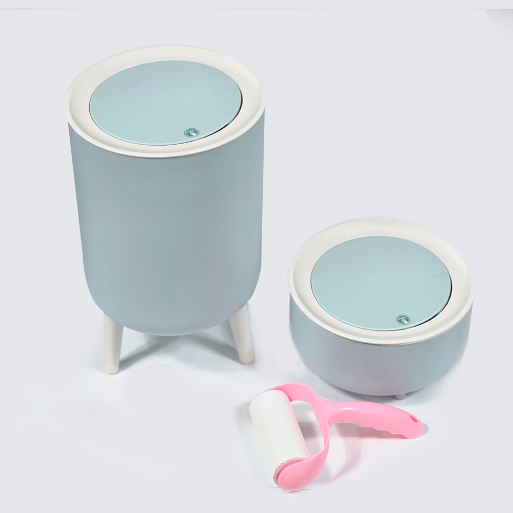 아비스 원터치 다용도 보관함 겸용 휴지통 (2.5L+7.5L세트)+롤크리너1개