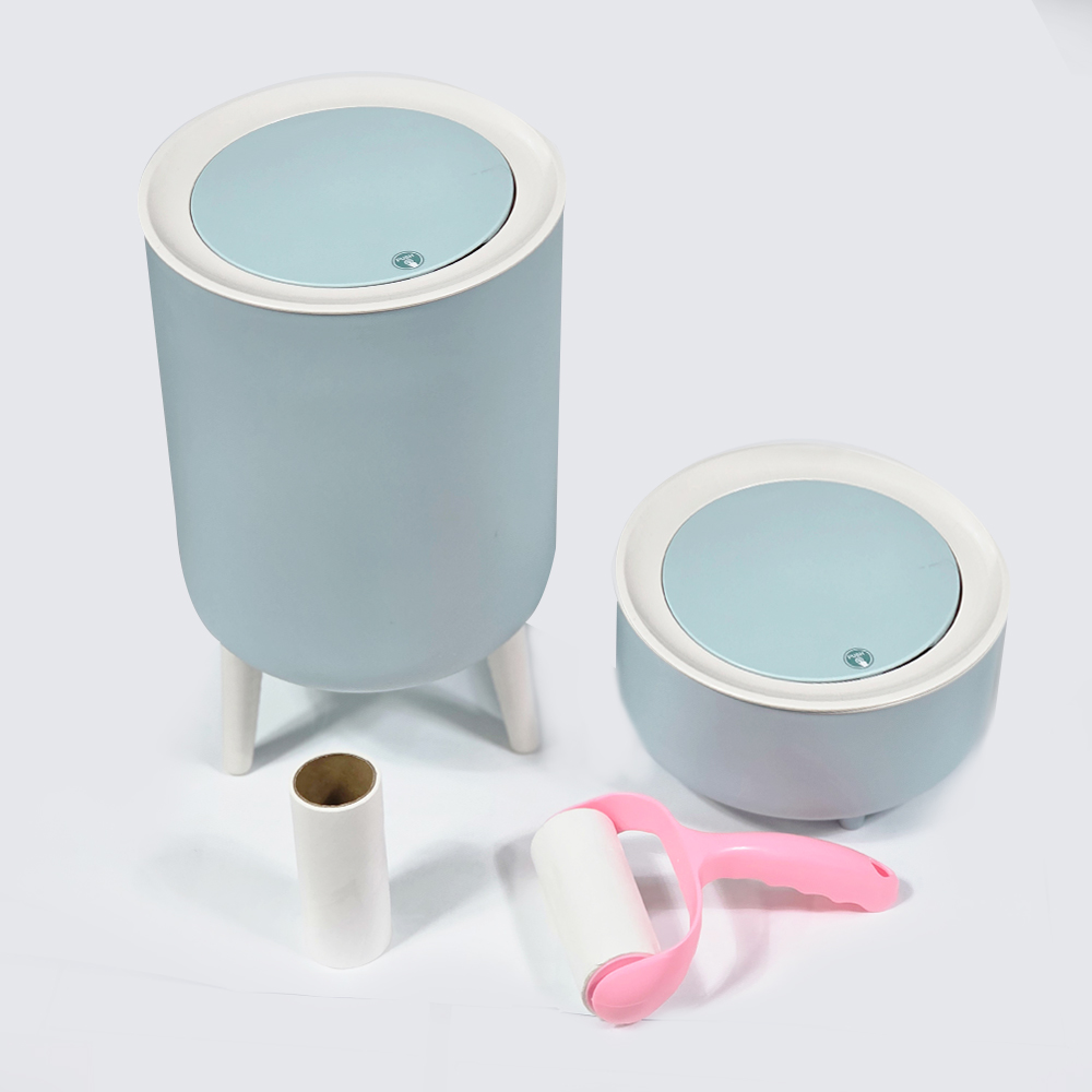 아비스 원터치 다용도 보관함 겸용 휴지통 (2.5L+7.5L세트)+롤크리너1개(리필1개포함)