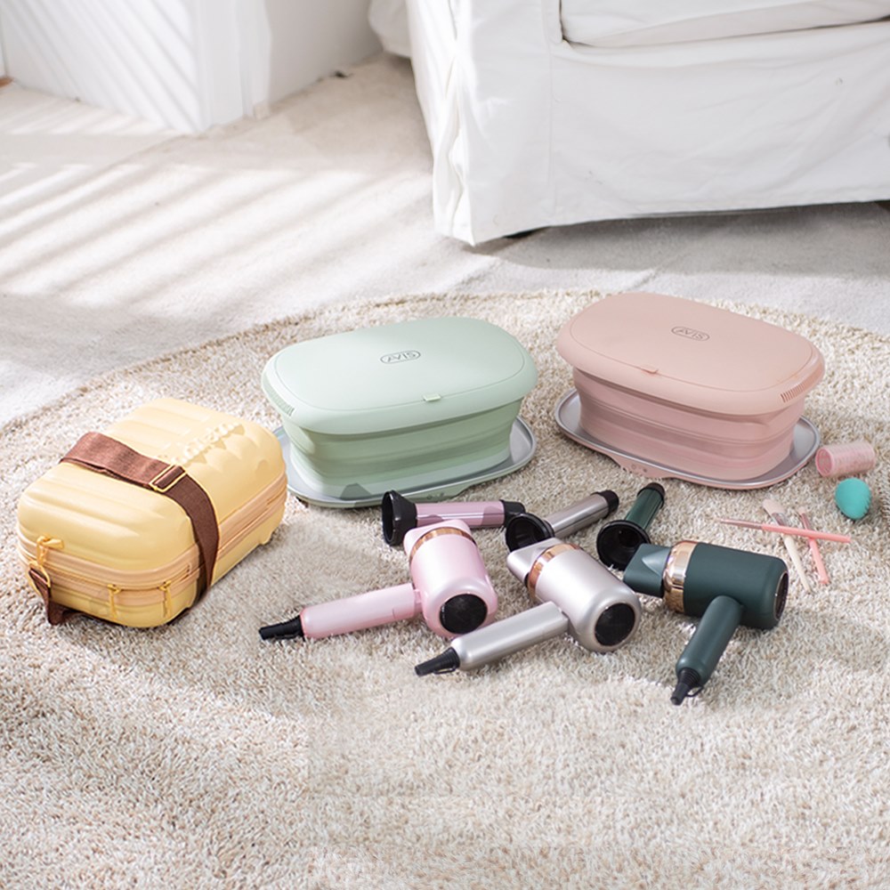 아비스 2in1 웨이브컬 드라이기&헤어미용툴 살균기&보관백 3종 세트 AT-2316