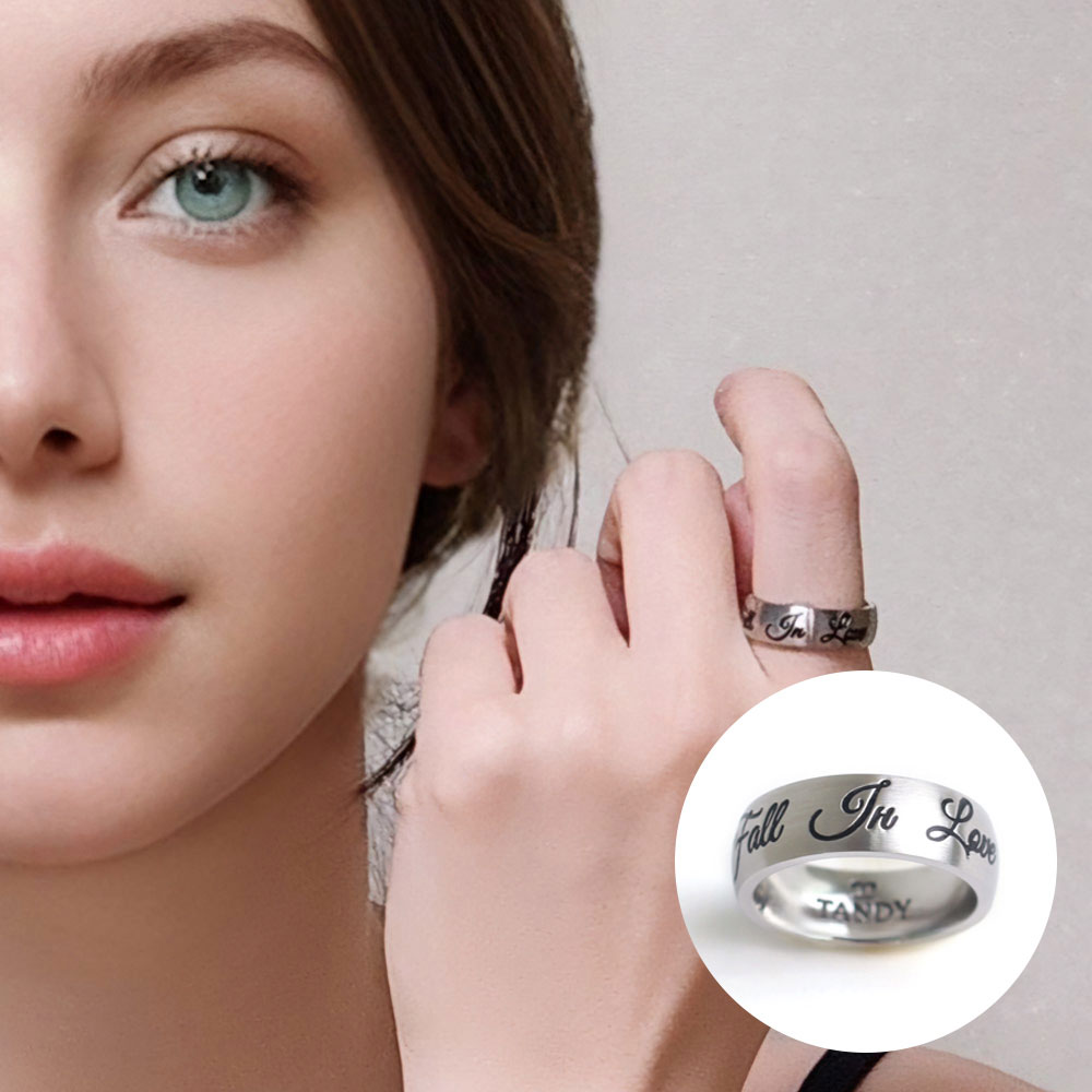 [TANDY] 탠디 레터링 폴인러브 링 반지 우정링 커플링 TDR203S
