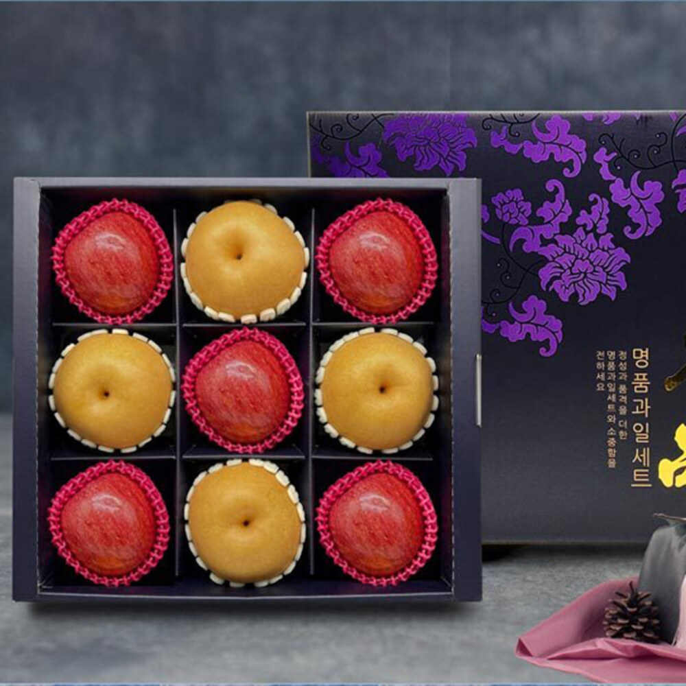 [명품사각] 프리미엄 사과,배 선물세트 4.2kg/9과