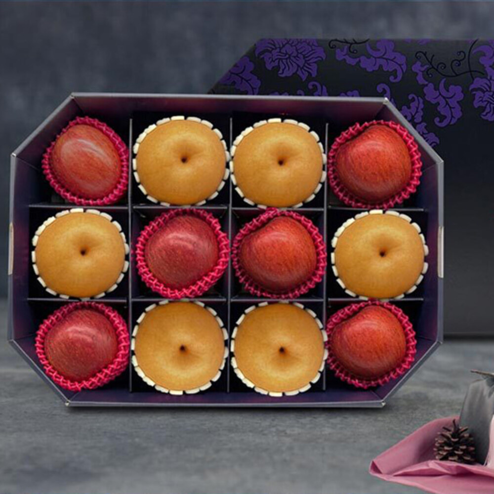 [명품팔각] 프리미엄 사과,배 선물세트 5.7kg/12과