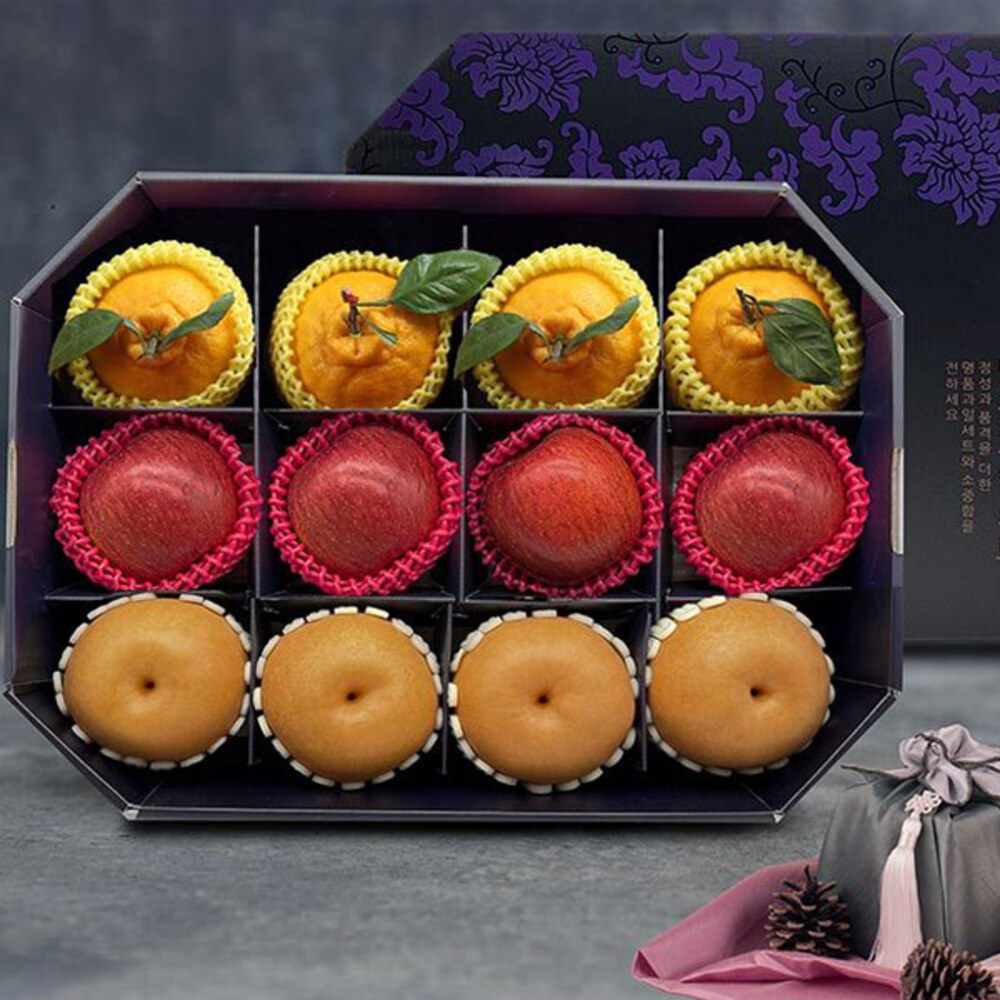 [명품팔각] 프리미엄 사과,배,한라봉 선물세트 5kg/12과