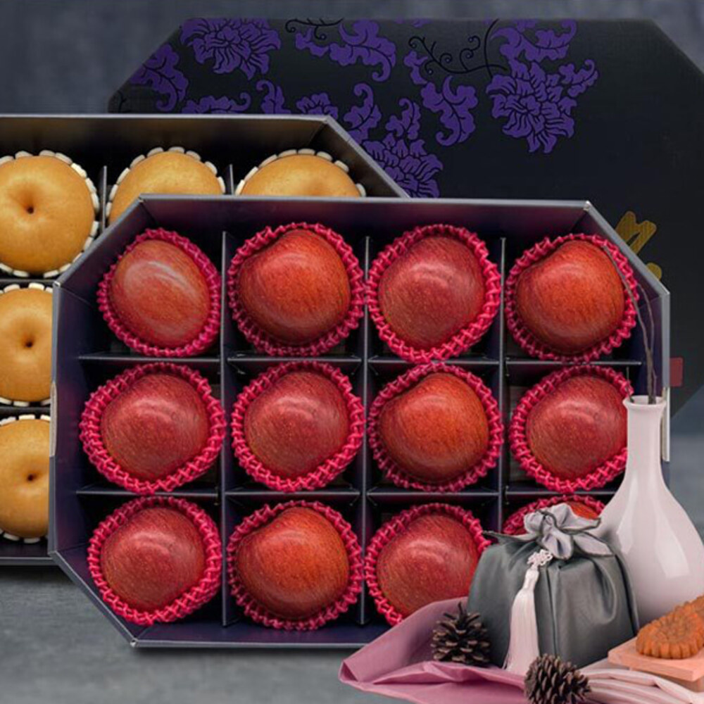 [명품팔각] 프리미엄 사과 3.9kg+배 7.5kg 선물세트