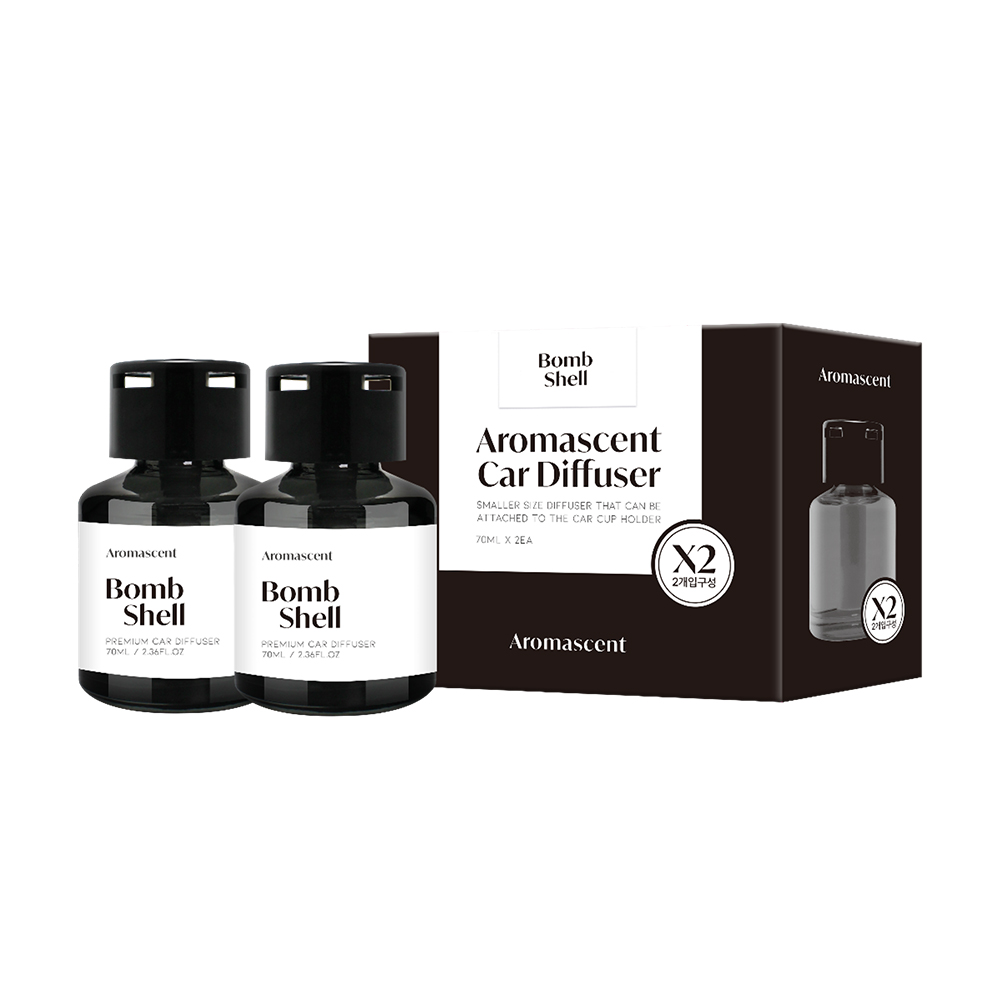 [더허브샵] 아로마센트 프리미엄 카 디퓨저 70ml x 2ea