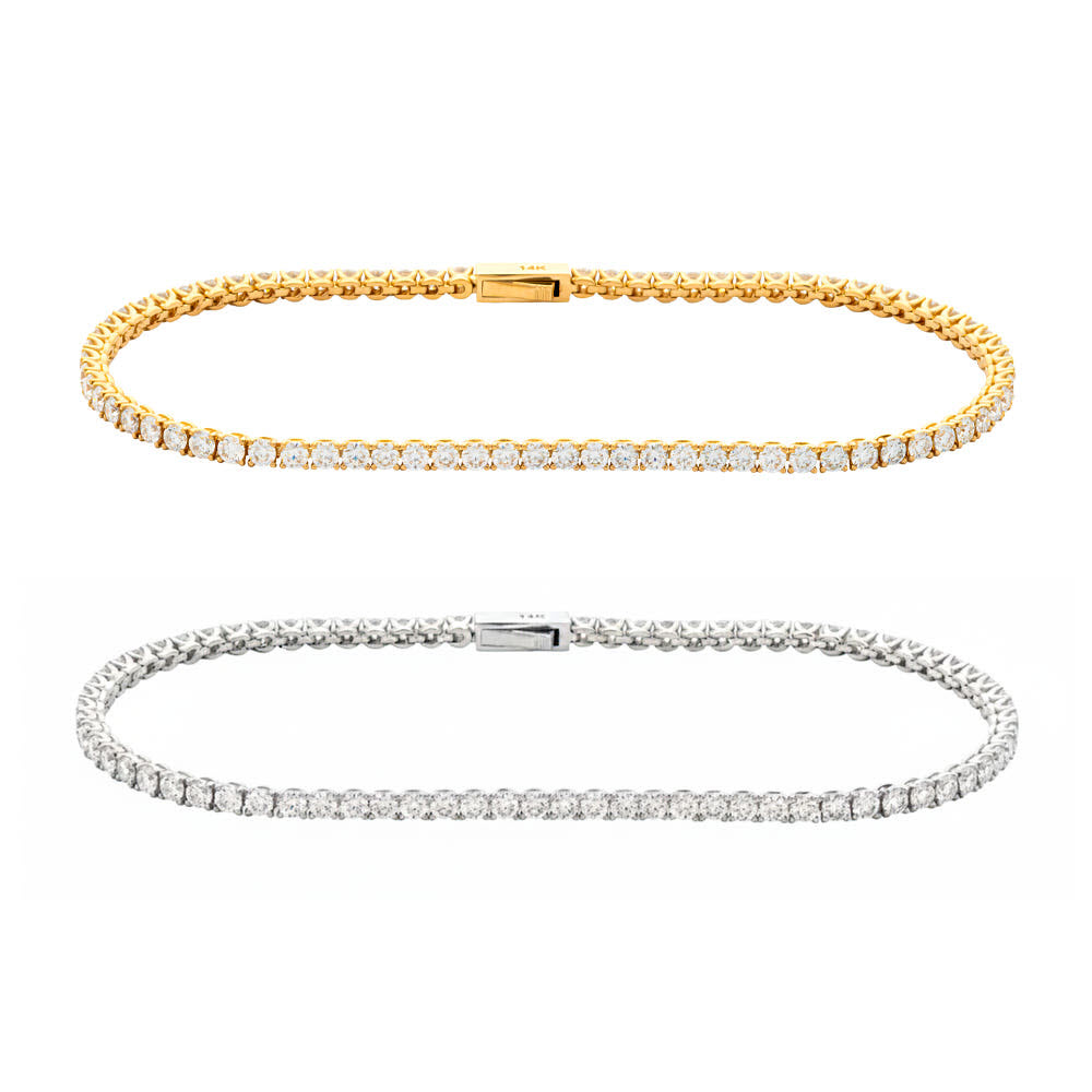 GDC 모이사나이트 14k 테니스팔찌 미니