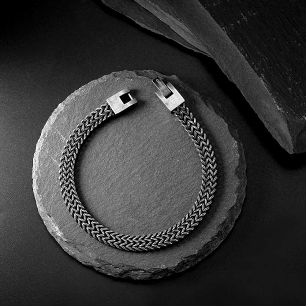 [토르소] TJB1005 블랙 메쉬 링크 팔찌(사이즈 택1)