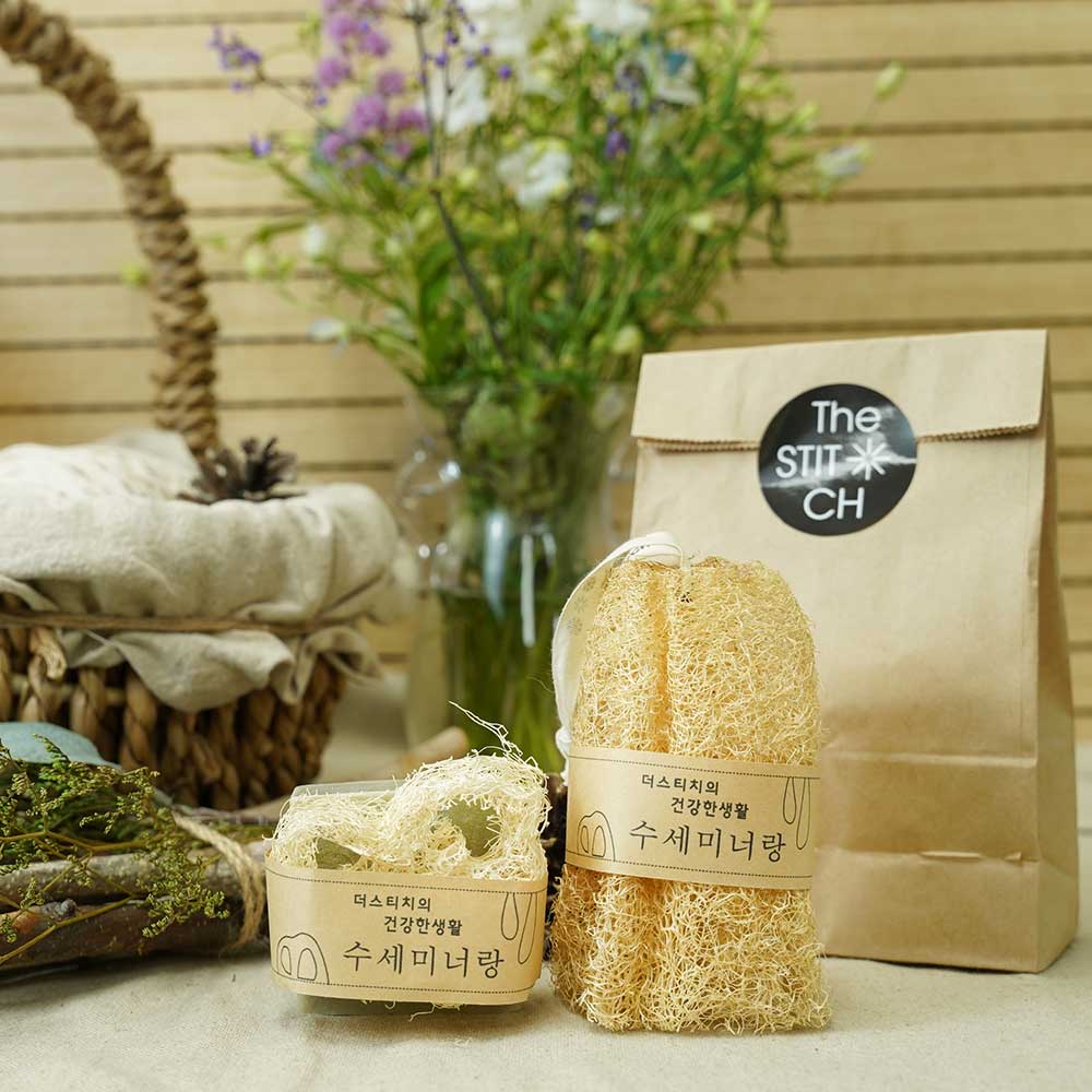 더봄봄 천연 수세미 공예품 H25-004 2종