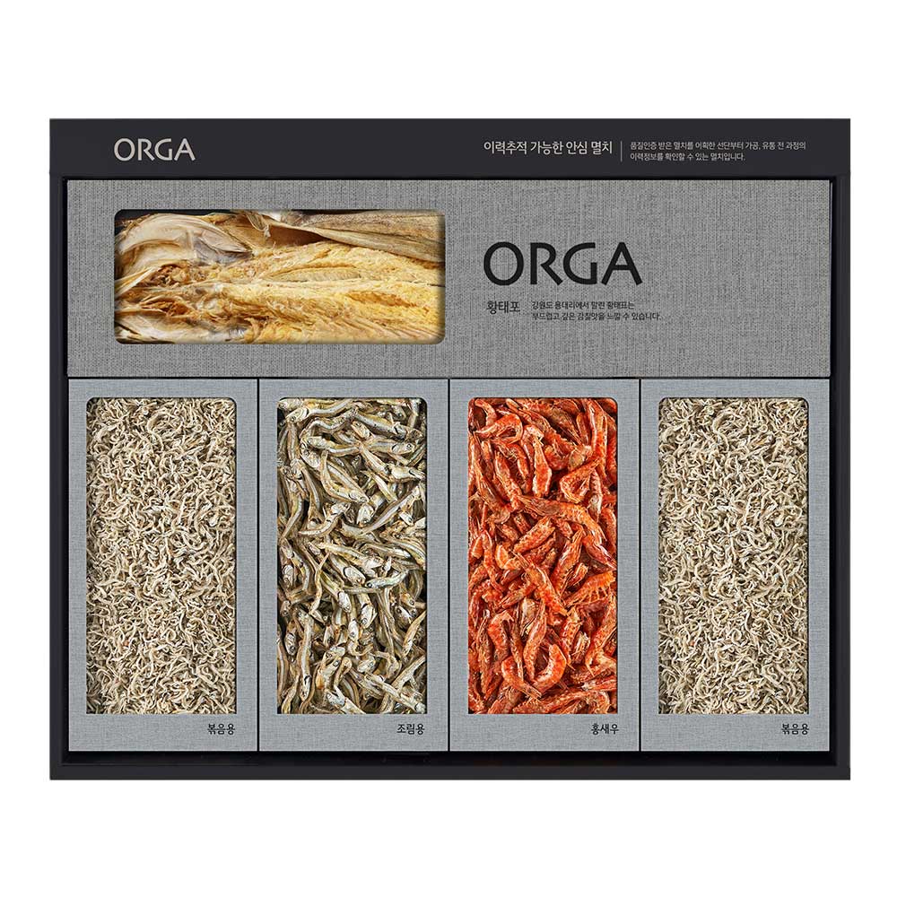 (백화점판매상품) ORGA 올가 대관령 황태/건어물4종 혼합세트