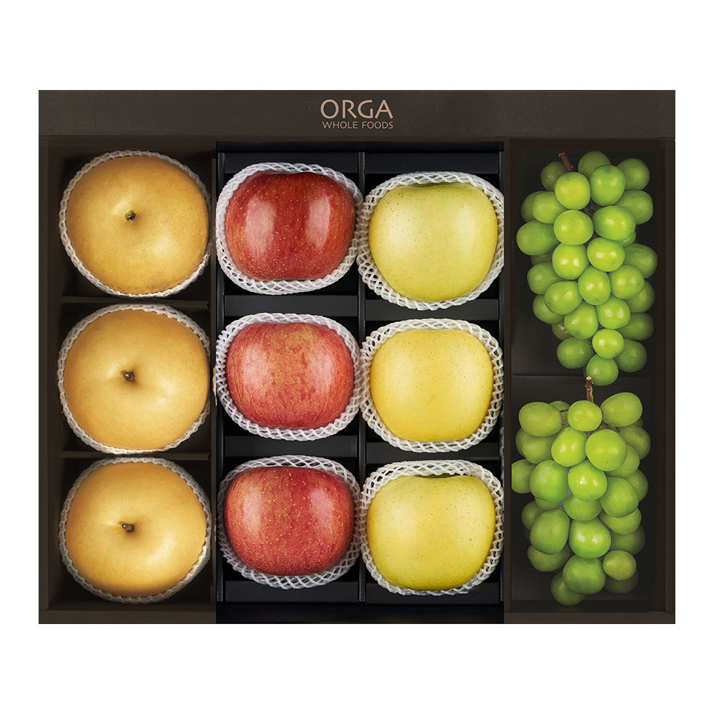 (백화점판매상품) ORGA 올가 황금사과/신고배/샤인머스켓 혼합세트