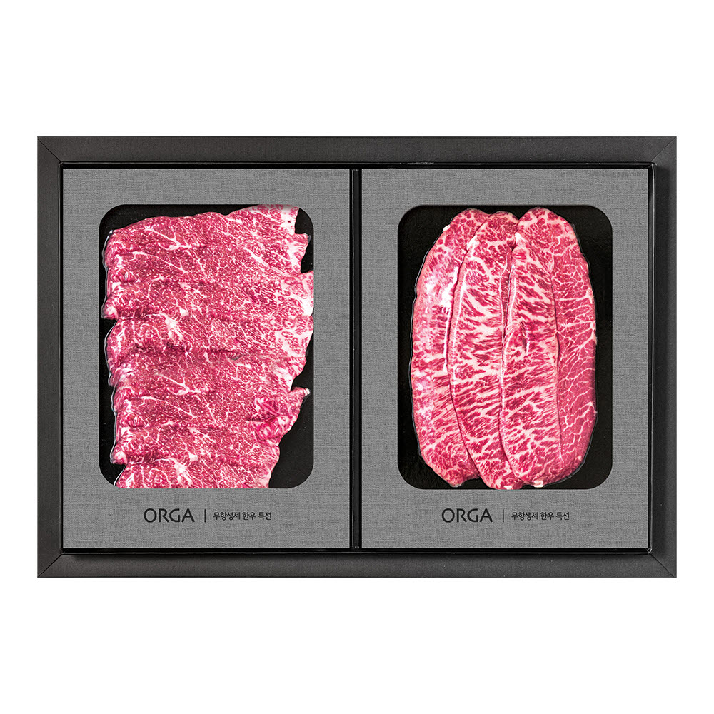 (백화점판매상품) ORGA 올가 무항생제 1+ 한우 특선 오마카세 세트
