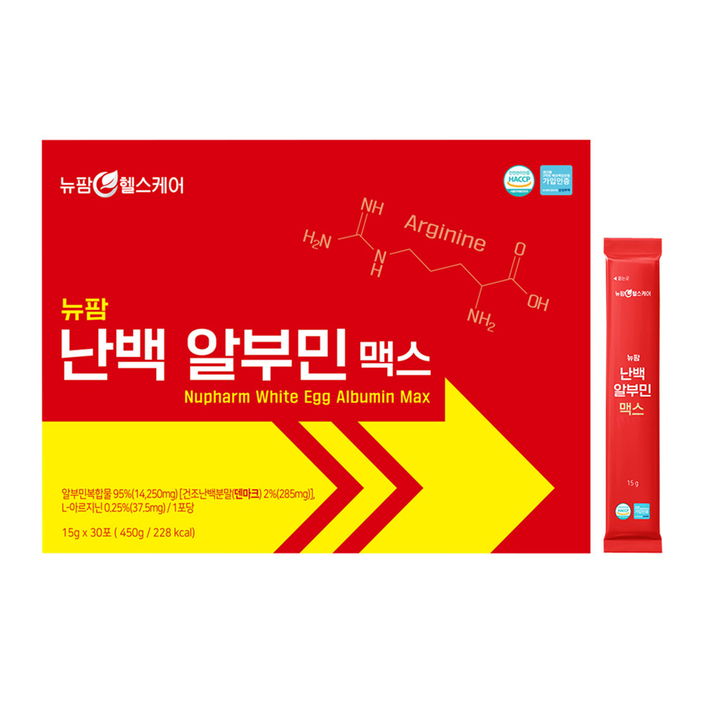 [뉴팜] 난백 알부민 맥스 15g x 30포 + 쇼핑백
