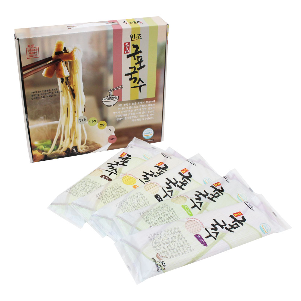 원조구포국수 5p (소면,강황,시금치,검정콩,자색고구마)