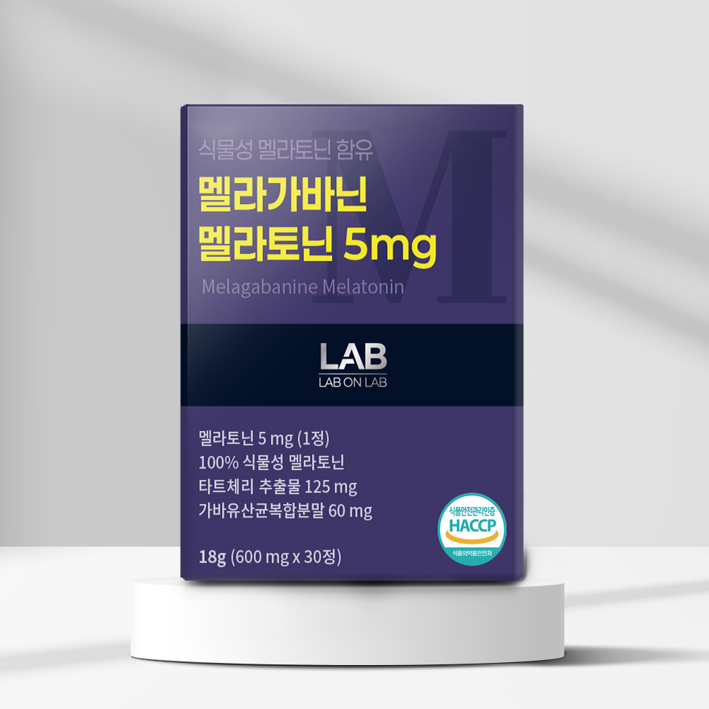 랩온랩 멜라가바닌 멜라토닌 5mg 18g(30정)