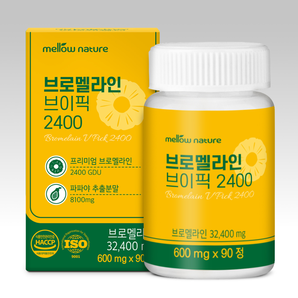 멜로우네이쳐 브로멜라인 브이픽 2400 54g(90정)