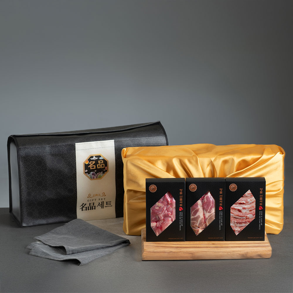 내안애 1+등급 한돈 담소세트 [삼겹500g+목살500g+등갈비300g] 총1.3kg