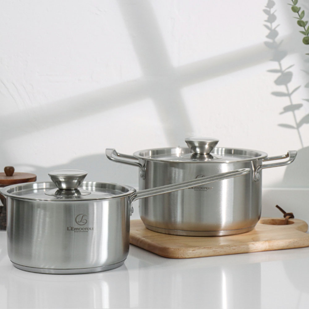 [랑펠로] IH 스텐냄비 2종 A세트(18편수,20양수)