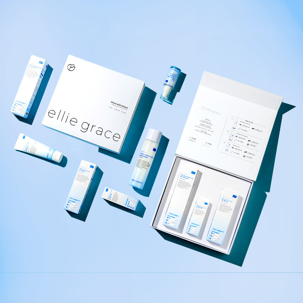 엘리 그레이스 리쥬비네이팅 PDRN 3종세트(크림 + 앰플 + 토너)