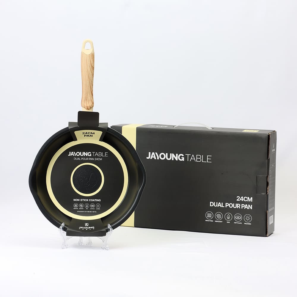 [JAYOUNG TABLE] 자영테이블 듀얼포어 인덕션 프라이팬 24cm(베이지)