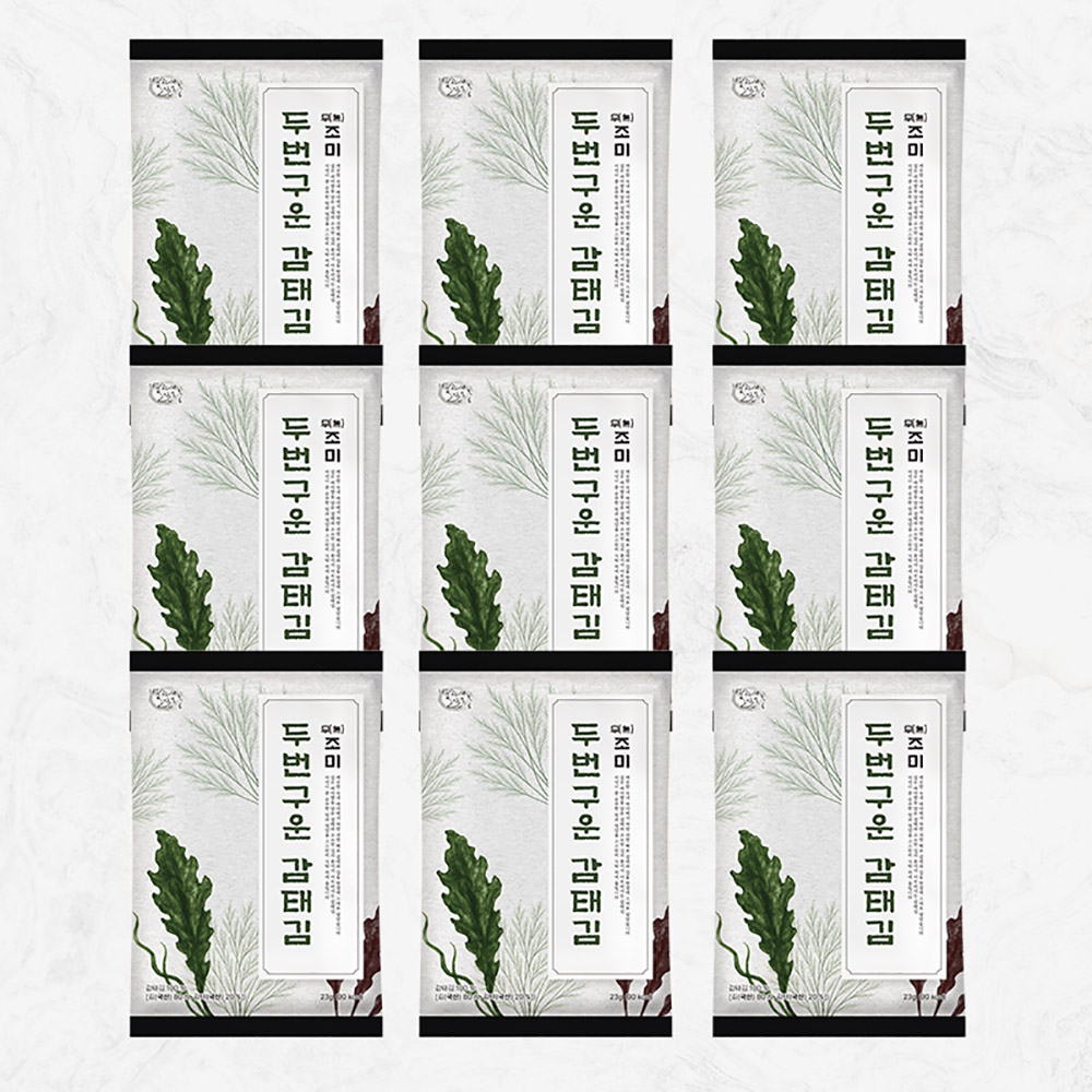 [밥상위의 오일장] 무조미 두번구운 감태김 9봉