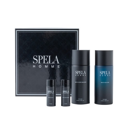 [한독화장품] 스펠라 옴므 스킨, 로션 2종 + 휴대용 2종 세트 (쇼핑백 포함)