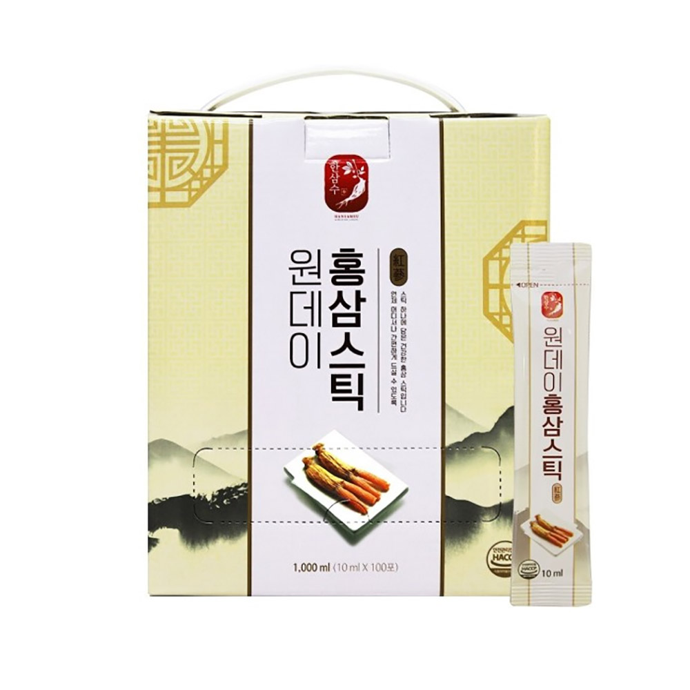 [한삼수] 원데이 홍삼스틱 (10ml*100포) X 1세트