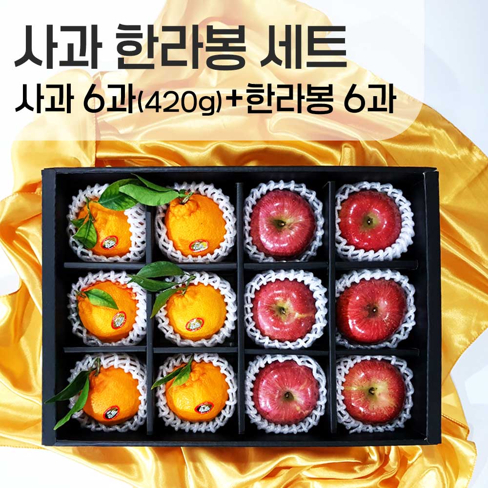 사과6과 420g+한라봉6과