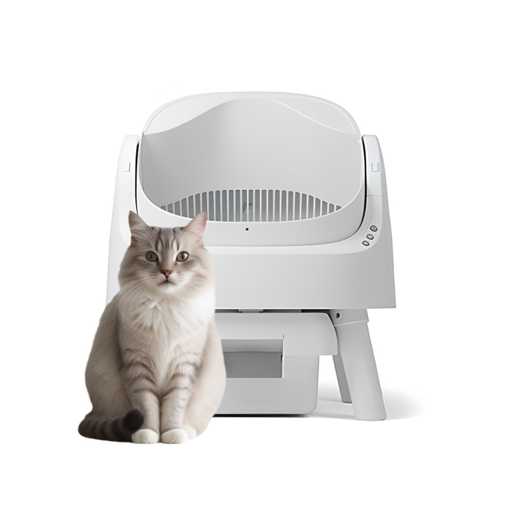 [보니렌] 고양이 자동 모래 화장실 펫피봇 화이트