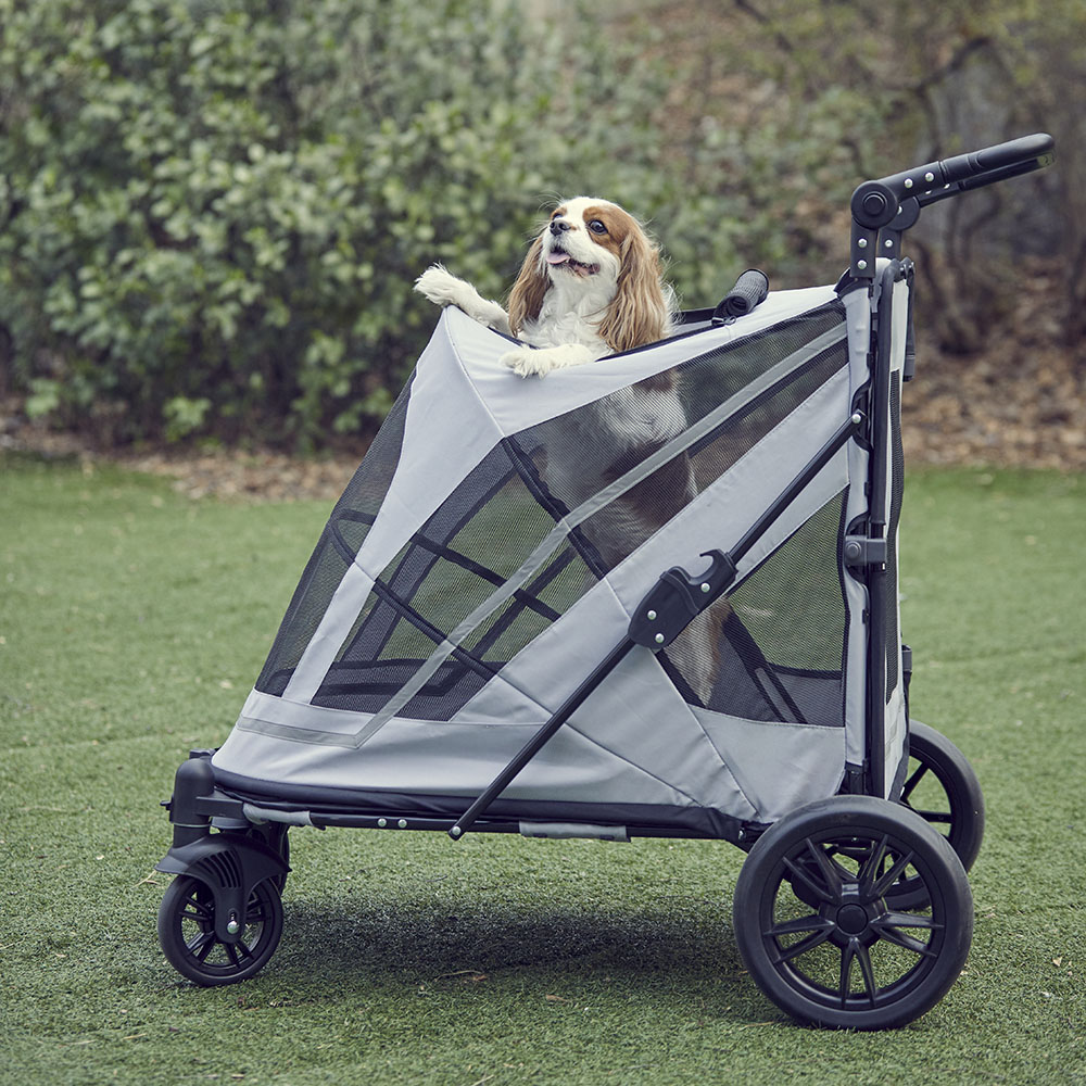 [보니렌] 반려동물 유모차 펫11 그레이