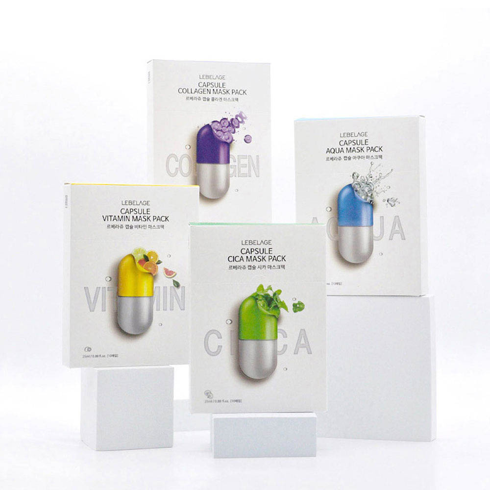 [미백 주름개선 기능성] 면세점입점 르베라쥬 캡슐 마스크팩 25ml x 10매 (4종 택1)
