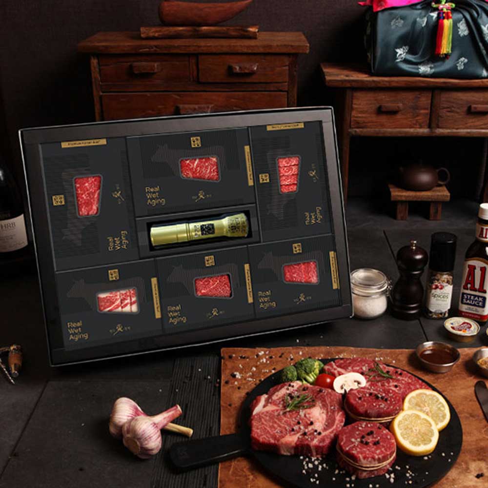 [한우애명작] VVIP 투뿔 숙성한우 로얄스페셜 오마카세 A(2단)