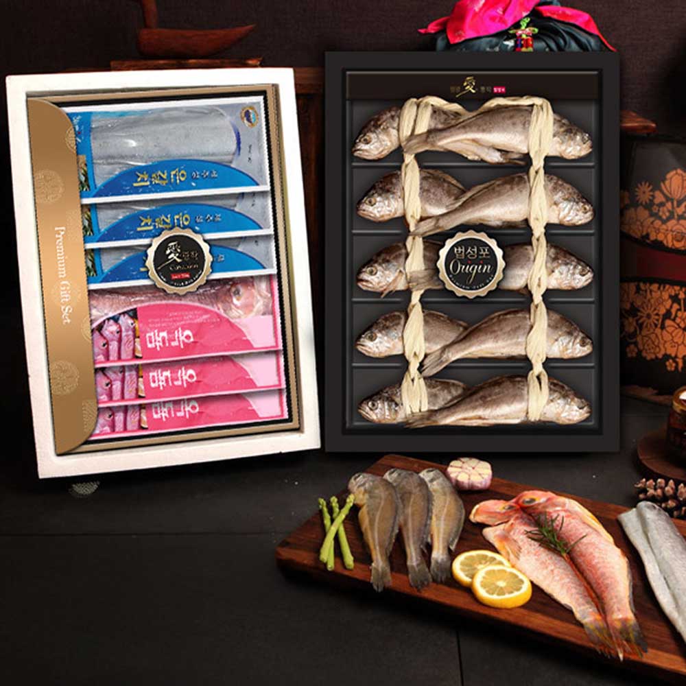 [애명작컬렉션] VIP 대표 인기수산 3종 프리미엄 3호(2단/굴비,갈치,옥돔)