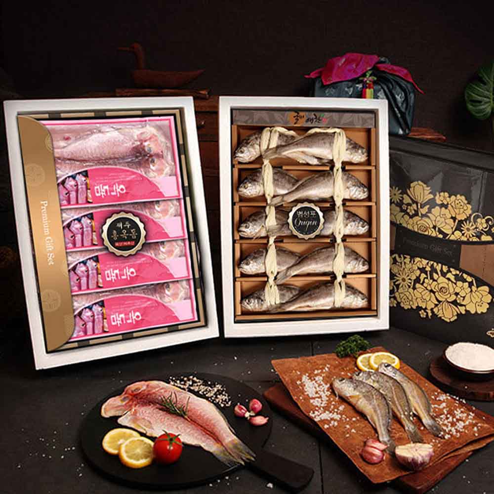 [애명작컬렉션] 제주홍옥돔&영광참굴비세트(2단)