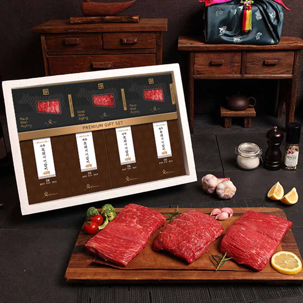 [애명작컬렉션] 구이&정육 명절한상 스페셜 3호(7팩/불불육흑떡4)