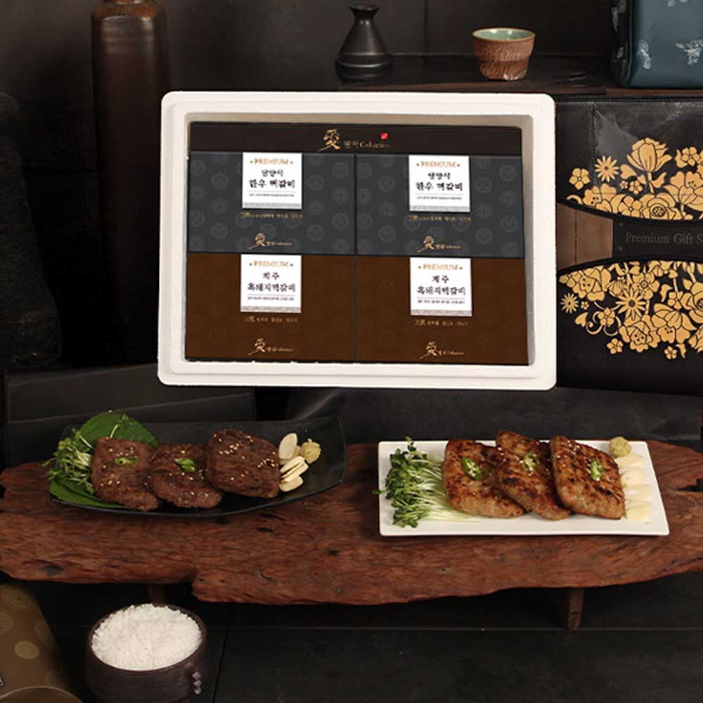 [미식가의 반상] 명품 수제떡갈비 한상특선 1호(한떡2,흑떡2)